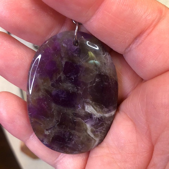 Natural Gemstones & Fossil Pendant Necklaces Hand Honed Ornate Bail BOUTIQUE - Picture 15 of 16